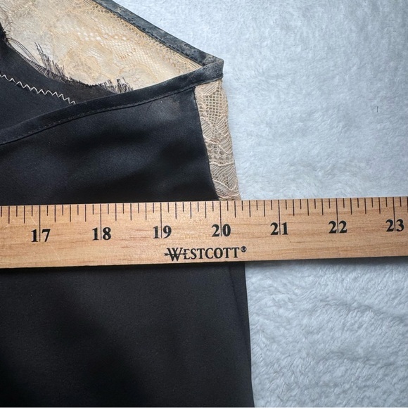 Cute Black Slip Dress with Lace Trim - Picture 5 of 7